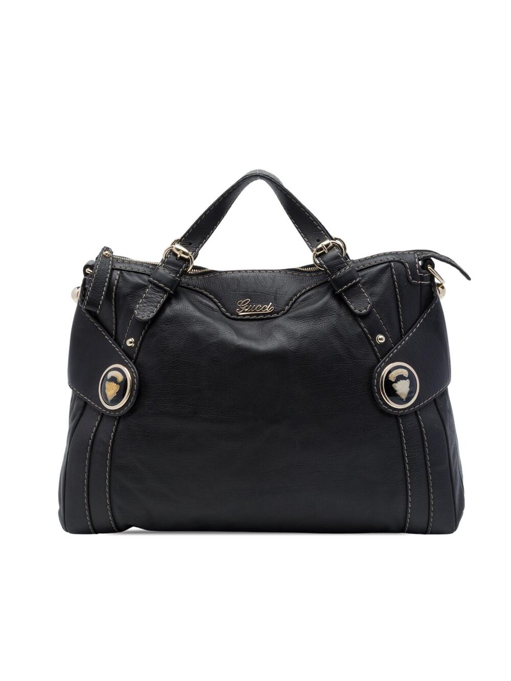 Gucci Calfskin Crest Boule Top Handle #369797G50B